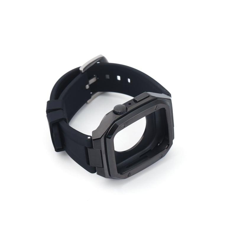 Metal-Modified Apple Watch Case with Steel Band | Luxury Protection