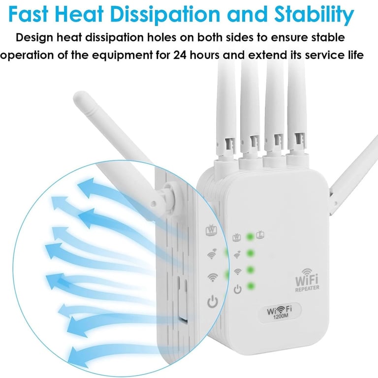 Dual-Band WiFi Signal Booster 1200M | Gigabit Wireless Repeater Canada thumbnail 6