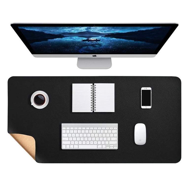 Leather Mouse Pad Waterproof | Extended Desk Mat with Cork Backing thumbnail 6