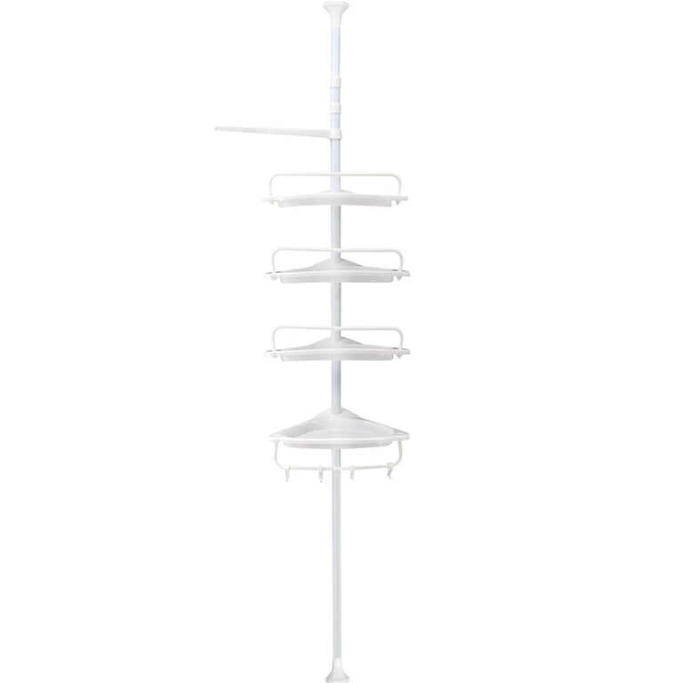4-Tier Telescopic Bathroom Corner Shelf Rack | Shower Caddy Organizer thumbnail 1
