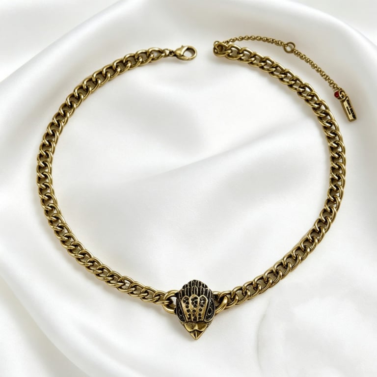Vintage Antique Eagle Head Necklace Bracelet Set | Women's Home & Kitchen Jewelry thumbnail 4