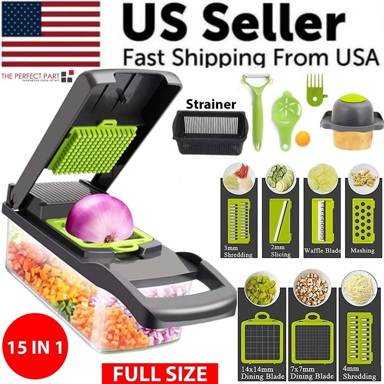 15-In-1 Vegetable Fruit Chopper Cutter for Home & Kitchen | Food Dicer Slicer thumbnail 8