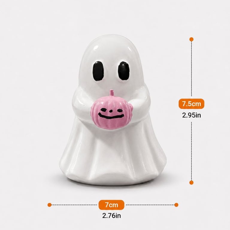 Cute Halloween Ghost Pumpkin Resin Desk Organizer Set | Captain Fam thumbnail 10