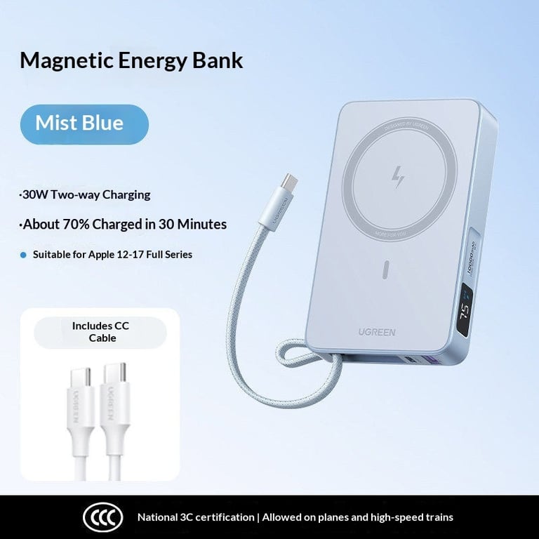 Magnetic Wireless Power Bank 20W | 10000mAh Fast Charging thumbnail 6