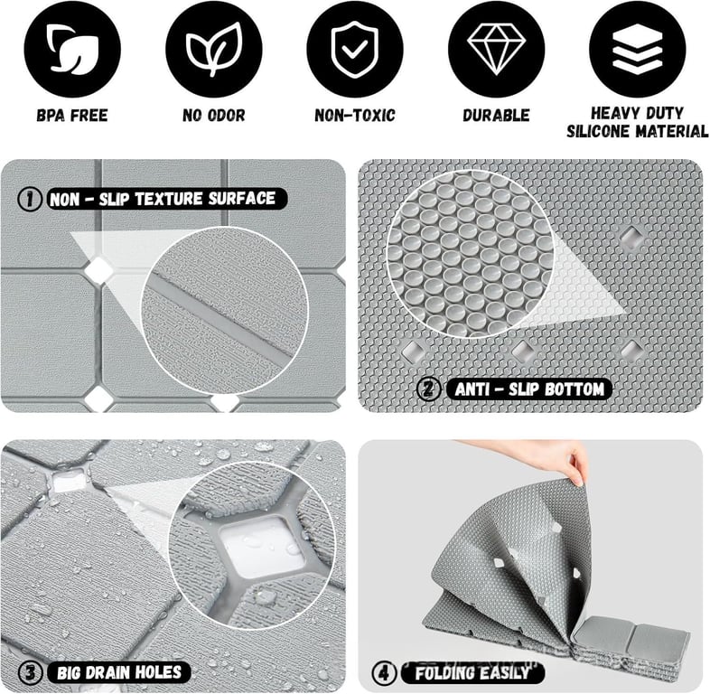 Silicone Non-Slip Massage Mat for Bathroom & Shower | Canada thumbnail 14