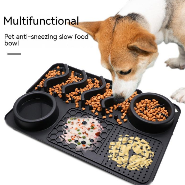 Dog Silicone Licking Mat Slow Feeder Bowl | Pet Mental Enrichment