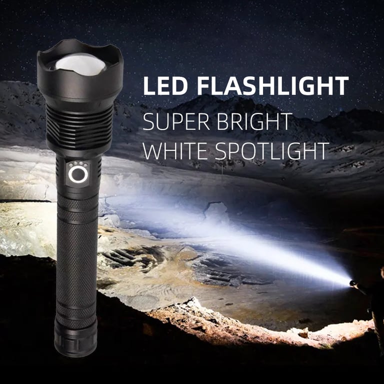 9900000LM LED Flashlight Zoom Rechargeable | Super Bright Torch thumbnail 2