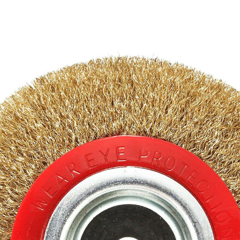 6in Wire Wheel Grinder Bench Grinding Grinder Wire Brush Fine With Reducers UK NEW thumbnail 7
