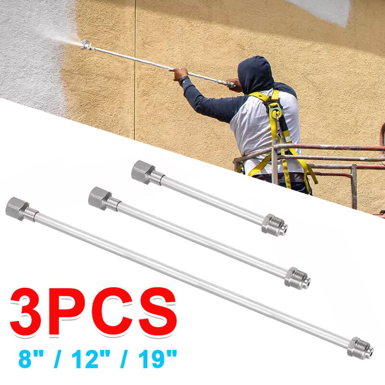 3 Pcs Airless Paint Sprayer Extension Rod 8 12 19 Extension Spray Gun Paint thumbnail 11