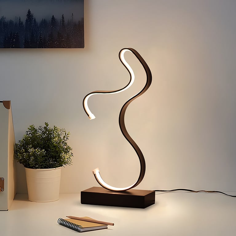 Spiral LED Desk Lamp with USB Power Supply | Adjustable Task Light thumbnail 3