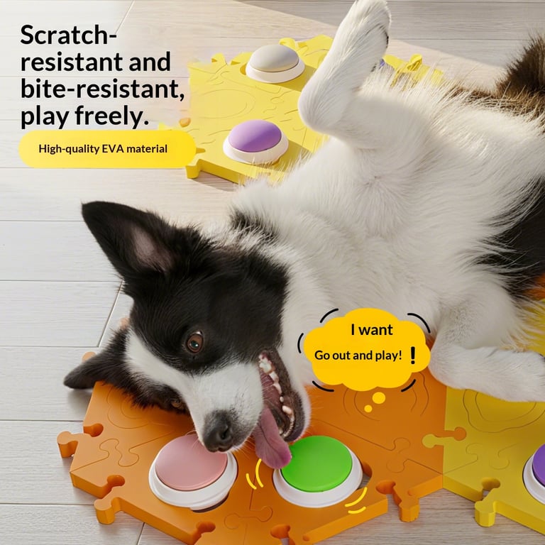 Dog Talking Button Sound-Producing Toy | Interactive Communication Mat thumbnail 7