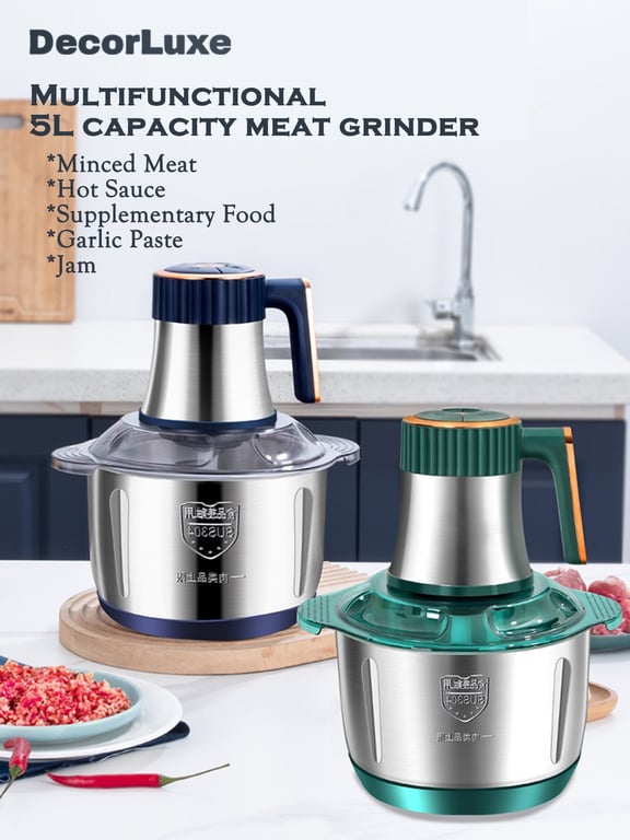 5L Electric Meat Grinder Heavy Duty | Food Processor & Sausage Maker thumbnail 4