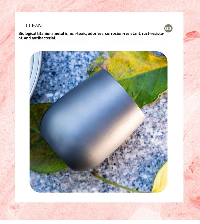 Titanium Ice-Flower Water Cup | Double-Layer Camping Tumbler thumbnail 3