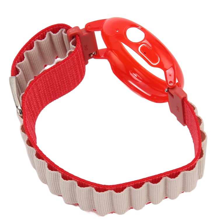 Stretch Nylon Woven Loop Watch Band Strap With Plastic Protective Bumper Case Fit For Google Pixel Red White And Red Case thumbnail 5