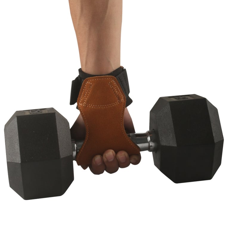 Leather Weightlifting Gloves with Wrist Support | Professional Gym thumbnail 4