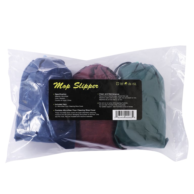 Microfiber Mop Slippers for Floor Cleaning | Machine Washable | 3-Pack thumbnail 9