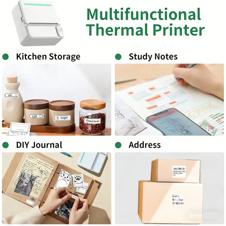 Mini Thermal Printer Bluetooth | Portable Photo Label Printing Machine thumbnail 18