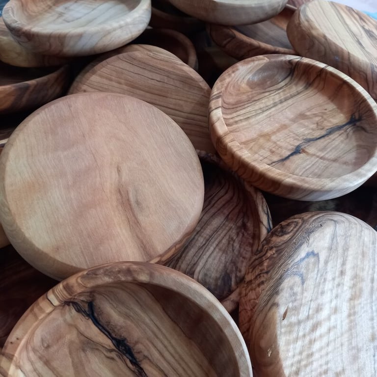 Ice Crackle Glaze Olive Wood Dipping Bowl | Home & Kitchen thumbnail 7