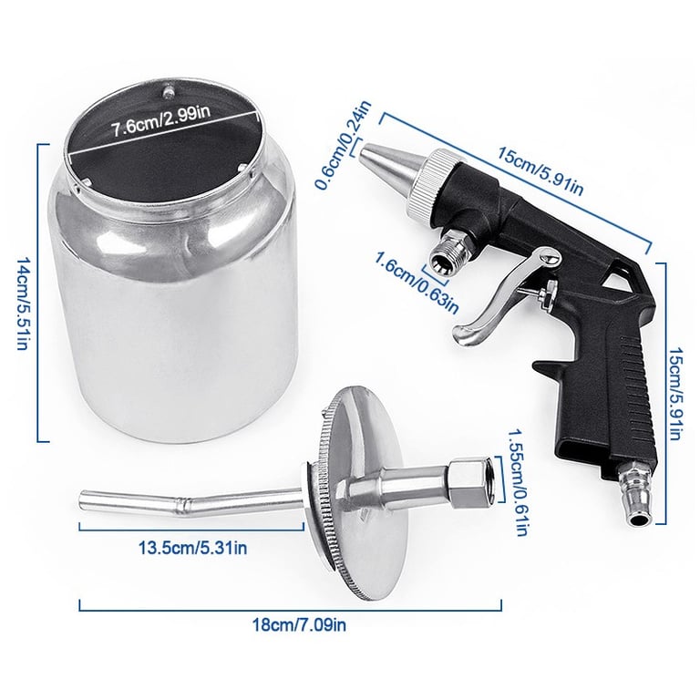 Handheld Air Sandblasting Gun 90 PSI | Professional Media Blaster thumbnail 9