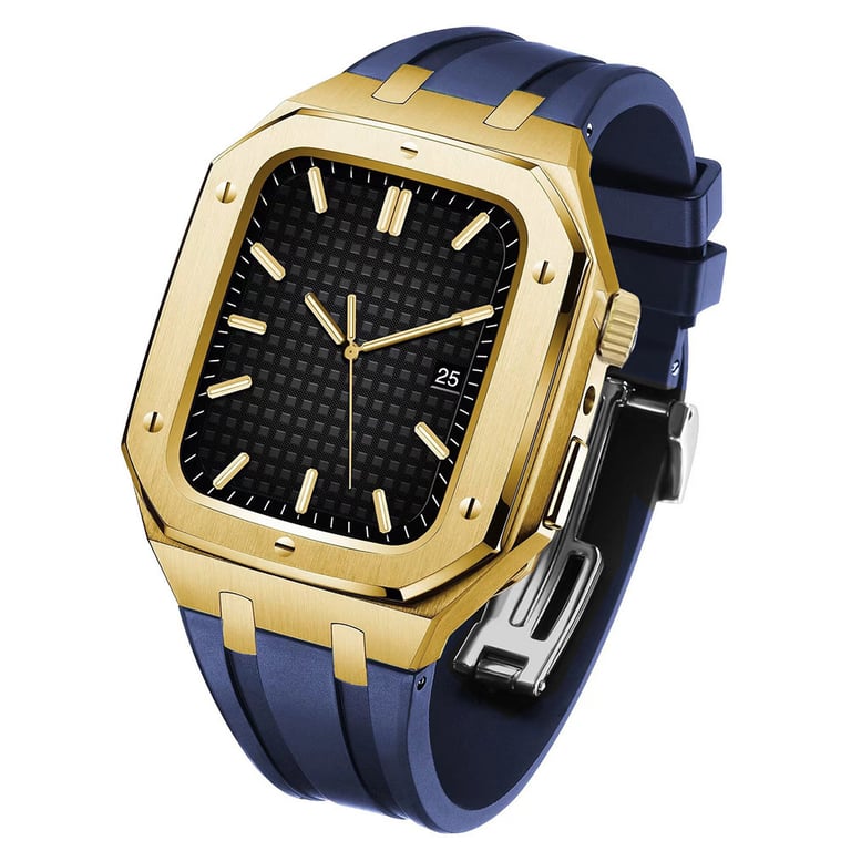 Stainless Steel Smartwatch Case with Fluororubber Band | Luxury Sports Watch thumbnail 13