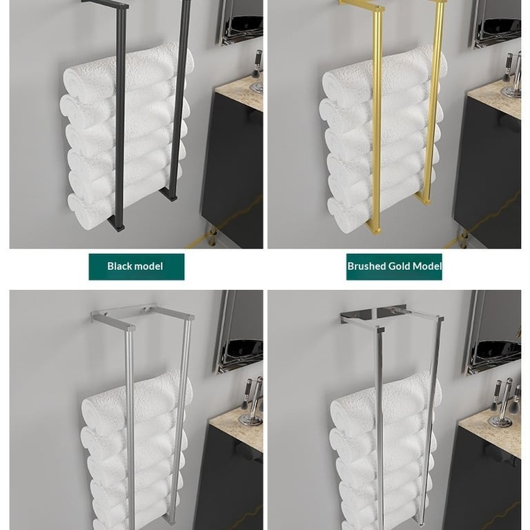 Wall-Mounted Minimalist Towel Storage Rack | Home & Kitchen thumbnail 11