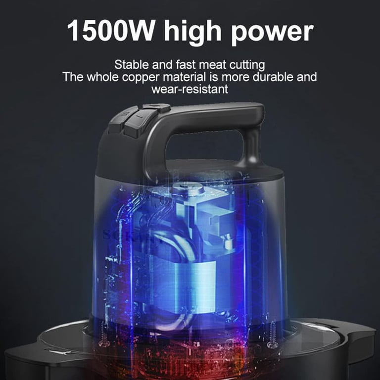 6.5L Electric Meat Grinder | 1500W Stainless Steel Food Processor thumbnail 2