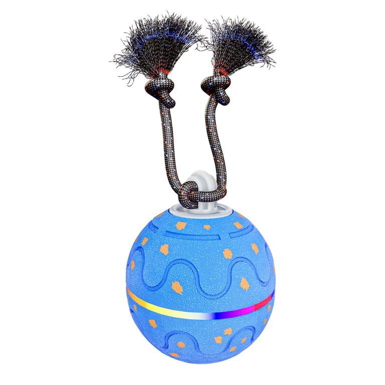 Smart ETPU Pet Toy Ball with Sound, Light & Dog Leash | Interactive thumbnail 2