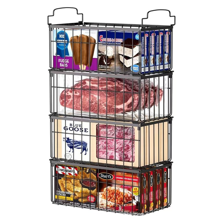 Stackable Wire Basket Storage Rack for Cold Storage Freezer | Home & Kitchen