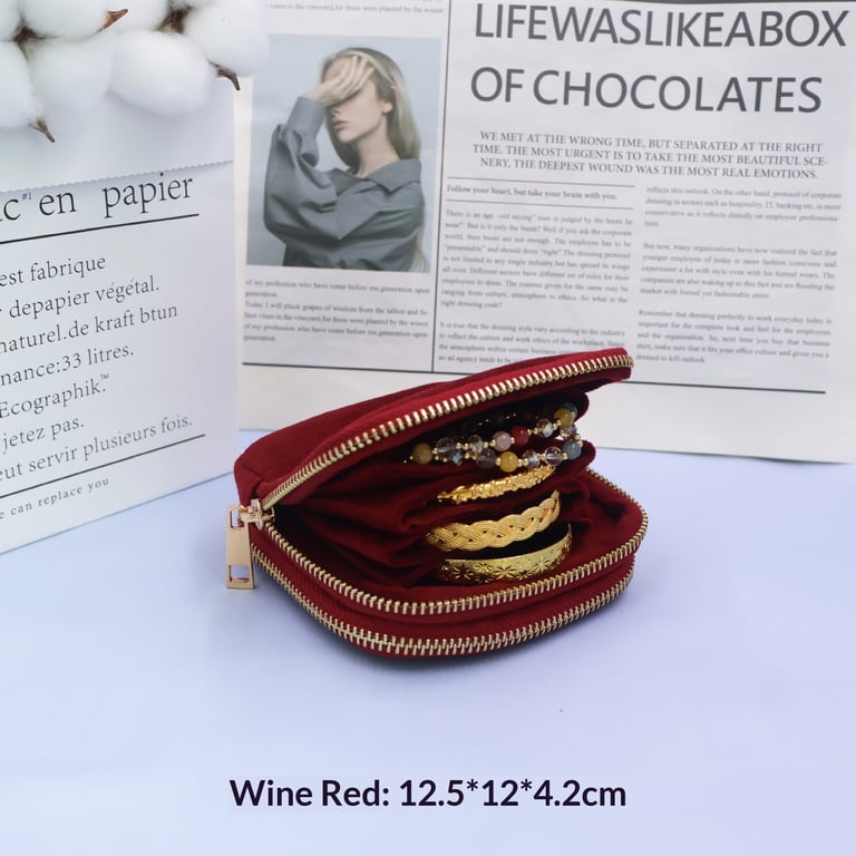 Velvet Bracelet Storage Jewelry Bag | Compact Travel Organizer thumbnail 17