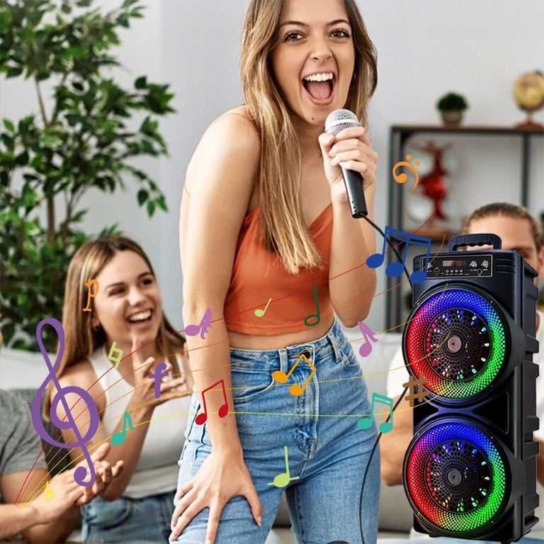 Portable Bluetooth Speaker Subwoofer with Karaoke Mic | Party Bass System thumbnail 4