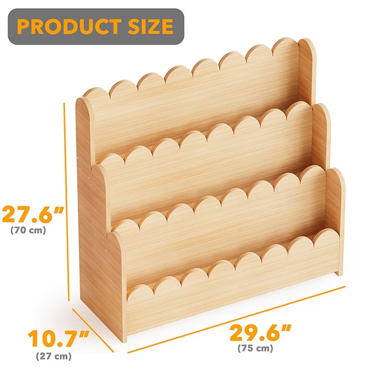 Solid Wood Children's Floor Picture Book Bookshelf | Home & Kitchen Storage thumbnail 9
