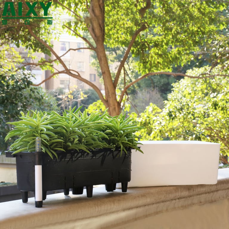 Rectangular Plastic Self-Watering Lazy Flower Pot for Balcony Vegetables thumbnail 14