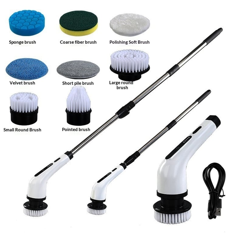Electric Cleaning Brush with Extendable Handle | Cordless Scrubber thumbnail 8