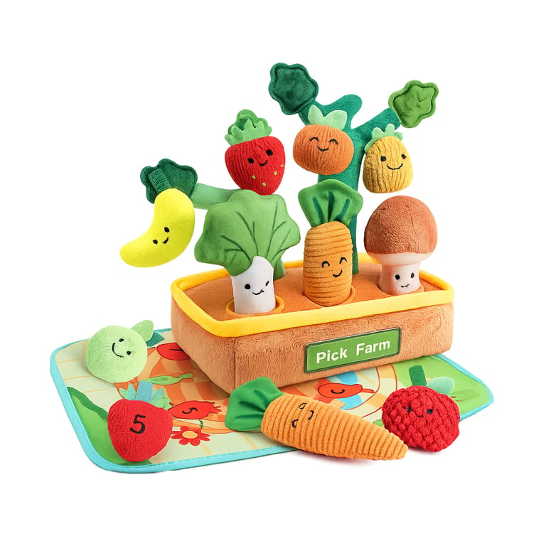 Mini Doll Vegetable Planting Toy Set | Soft Plush Garden for Toddlers thumbnail 2