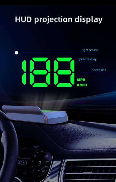 W2 Universal HUD Head-Up Display Car GPS Speedometer | Safe Driving thumbnail 7