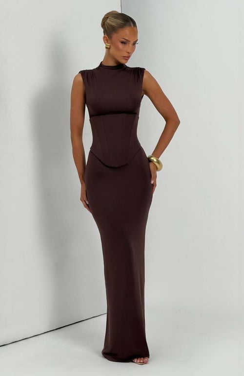 Women's Solid-Color Turtleneck Sleeveless Waist-Cinching Maxi Dress | Home & Kitchen thumbnail 11