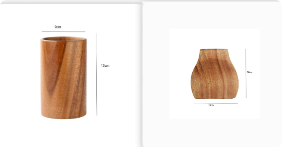 Acacia Wood Cooking Utensil Set with Holder | Natural Kitchen Tools thumbnail 14