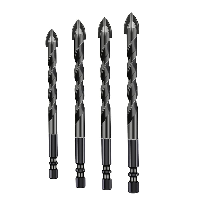 4PCS Hex Tile Drill Bit Set | Glass Ceramic Brick Drilling thumbnail 1