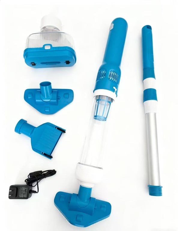 Cordless Wireless Pool Vacuum Cleaner | Telescopic Pole & Attachments thumbnail 2