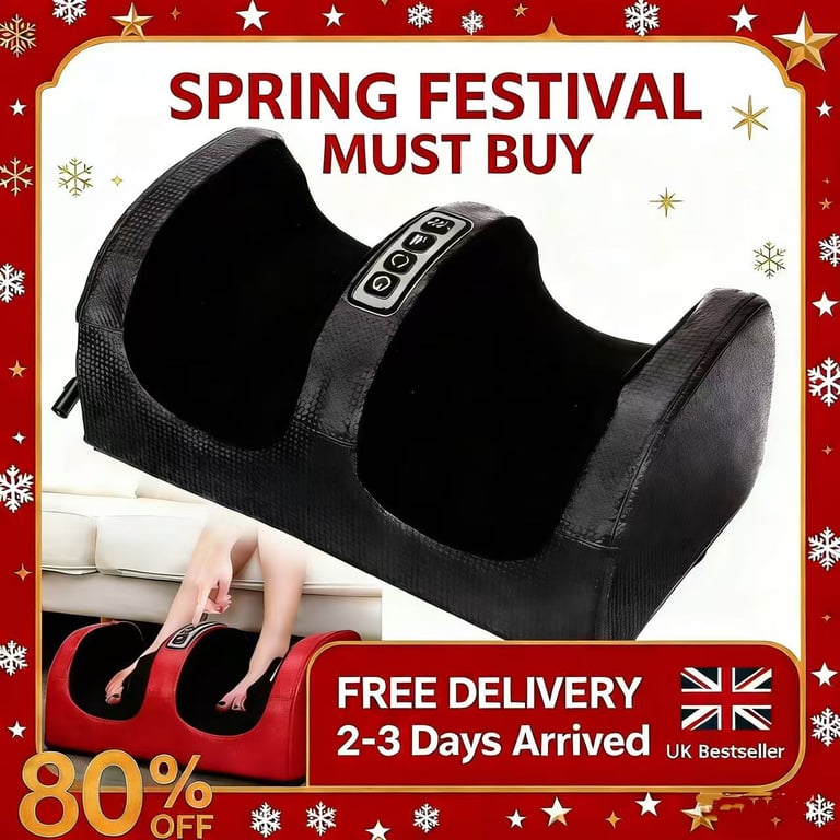 Electric Foot Massager with Heat | Shiatsu Kneading Calf Pain Relief thumbnail 15