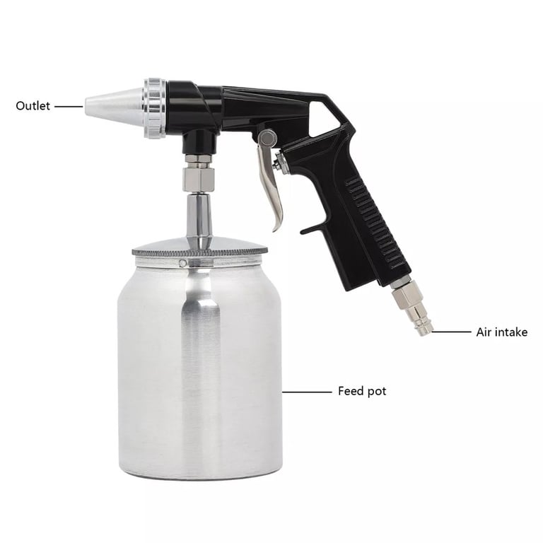 Handheld Air Sandblasting Gun 90 PSI | Professional Media Blaster thumbnail 7