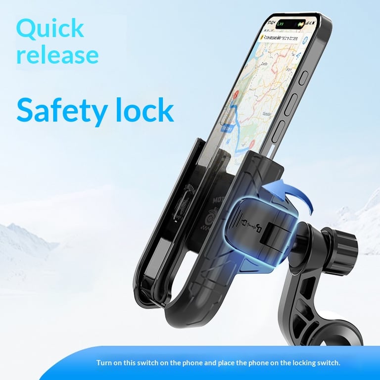 Universal Bicycle Motorcycle Phone Holder | Secure Handlebar Mount thumbnail 6