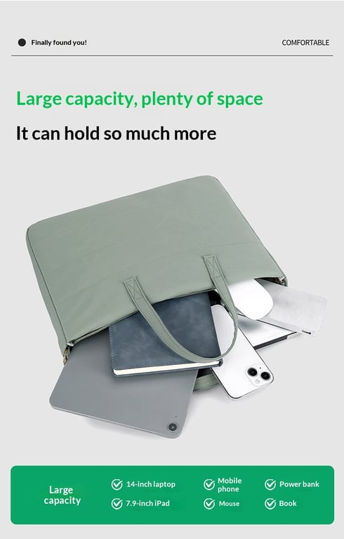 Stylish Lightweight Women's Computer Bag | Large Capacity Tote Storage thumbnail 18