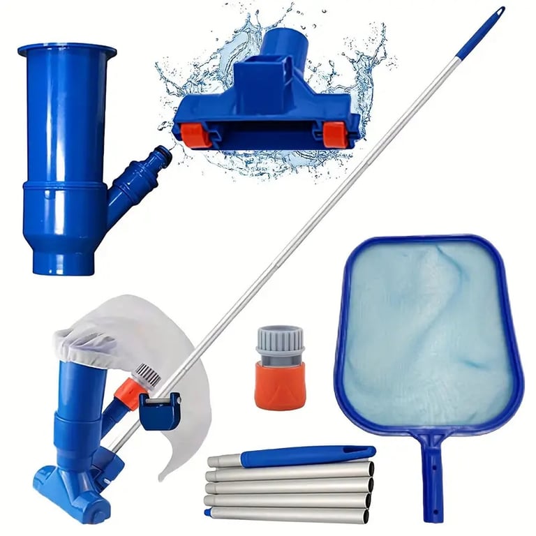 Pool Cleaning Tool with Bottom Brush & Suction Head | Captain Fam thumbnail 2