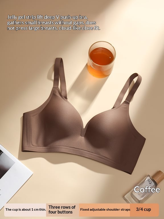 Thin Cup Push-Up Wireless Bra with Side Boob Control | Canada thumbnail 14