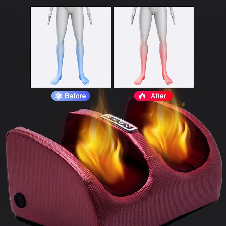 Electric Foot Massager with Heat | Shiatsu Kneading Calf Pain Relief thumbnail 13