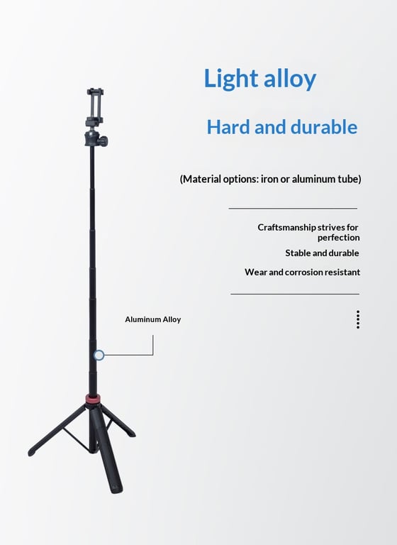 Portable Aluminum Alloy Selfie Stick For Phone Cameras | Home & Kitchen thumbnail 11