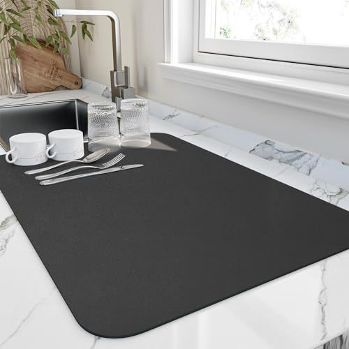 Diatomaceous Earth Kitchen Counter Drying Mat | Heat-Resistant Absorbent Pad thumbnail 8