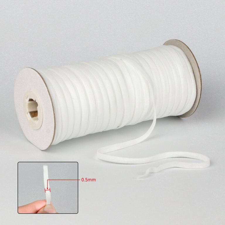 5mm 75 Yards White Flat Elastic Band | Resistance Band for Sewing thumbnail 3
