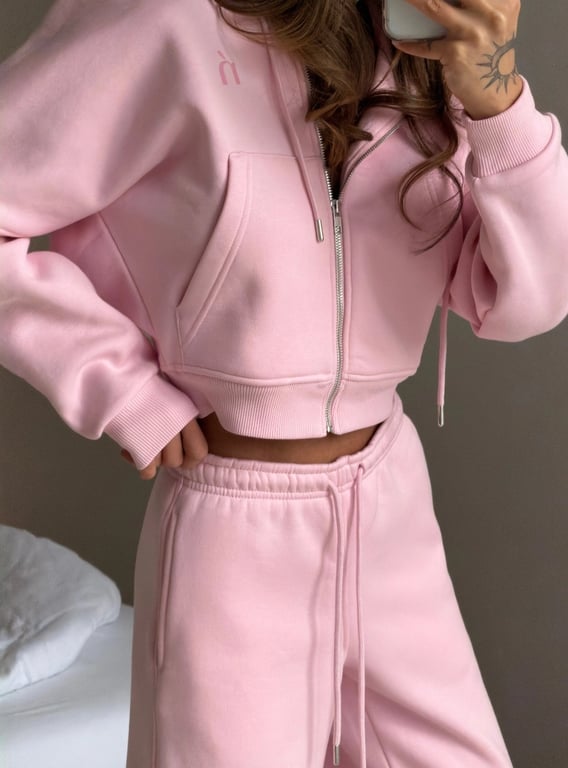 Women's Washed Hoodie Two-Piece Set | Cropped Hoodie & Wide-Leg Pants thumbnail 11